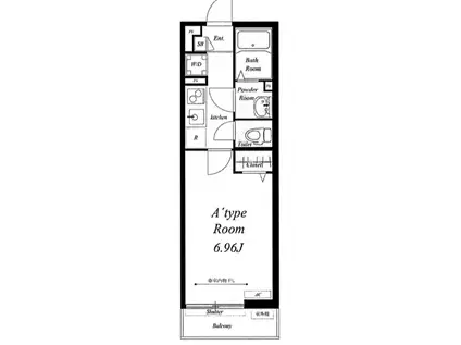 リブリ桜台(1K/1階)の間取り写真