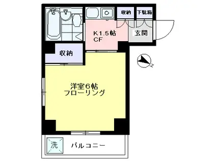ダイヤハウス柏本(1K/2階)の間取り写真
