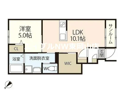 セフィレア(1LDK/1階)の間取り写真