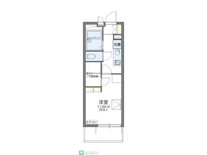 レオパレスエソーレ(1K/1階)の間取り写真