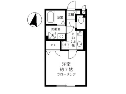 MAMAISON(1K/2階)の間取り写真