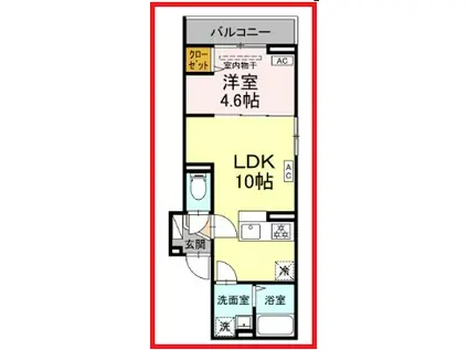 グラナーデ扇I(1LDK/2階)の間取り写真