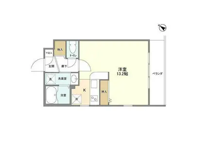 DELCCS田園調布(ワンルーム/2階)の間取り写真