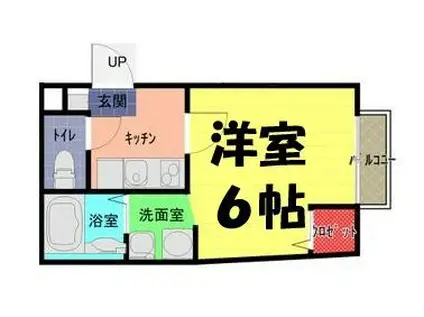 アズリア岩槻(1K/1階)の間取り写真