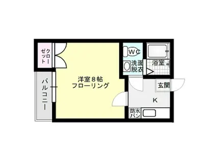 地下鉄空港線 大濠公園駅 徒歩12分 4階建 築38年(1K/3階)の間取り写真