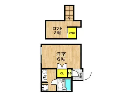 トラスティコート(1K/3階)の間取り写真