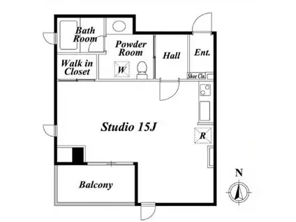 プレミアステージ芝公園(ワンルーム/8階)の間取り写真