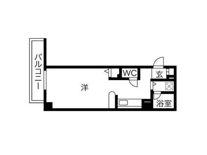APT-K(1K/5階)の間取り写真