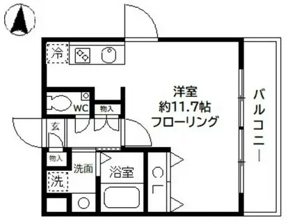 GAINESVILLE2号館(1K/3階)の間取り写真