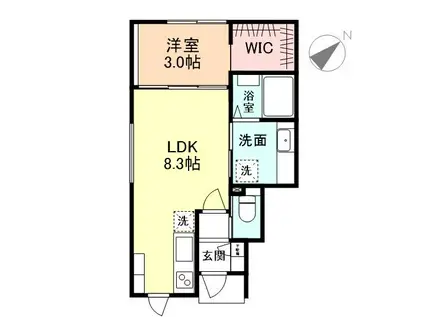 SOLANAII(1LDK/1階)の間取り写真