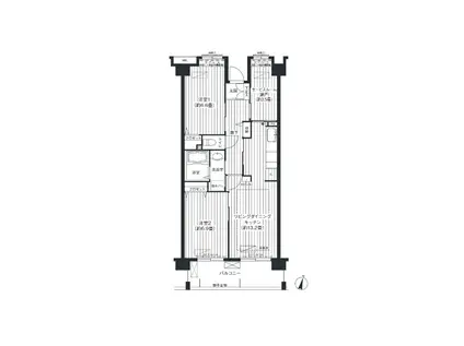 コーポレート東戸塚(2SLDK/7階)の間取り写真