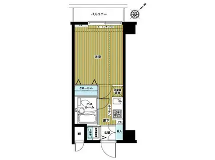 ZOOM東銀座(1K/2階)の間取り写真