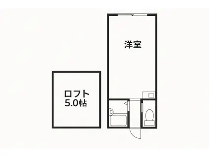 マーブルハウス(ワンルーム/1階)の間取り写真