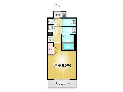 プレサンス名古屋ルーカス(1K/4階)の間取り写真