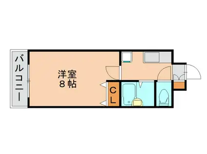 リファレンスリバーサイド(1K/10階)の間取り写真