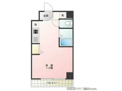 ハイポイント西川口(ワンルーム/6階)の間取り写真