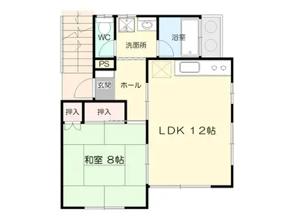 プレテハウス松園(1LDK/1階)の間取り写真