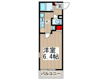 グランエスポワール八潮(1K/1階)の間取り写真