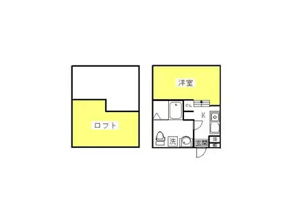 ディアグランコート足立(1K/1階)の間取り写真