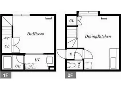 アプロード平岸324(1DK/2階)の間取り写真