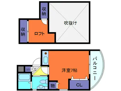 エルパセオ篠原南(ワンルーム/2階)の間取り写真