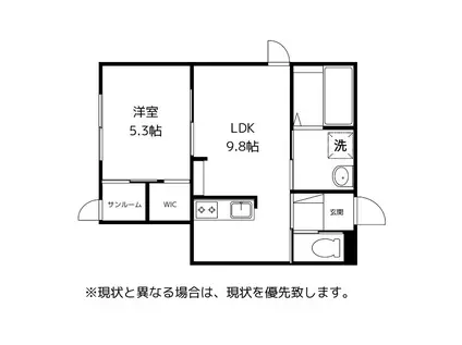 LUMIERE(1LDK/1階)の間取り写真