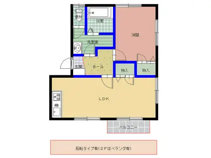 ハレ・オハナII(1LDK/1階)の間取り写真