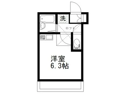 MISTY(1K/2階)の間取り写真