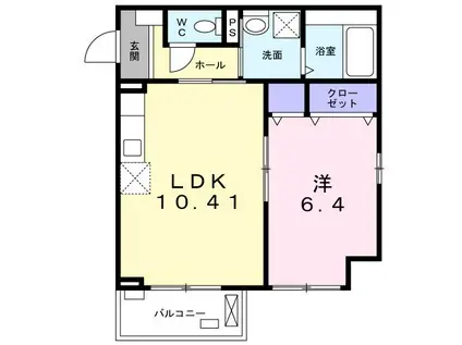 ポノ ククナ(1LDK/3階)の間取り写真