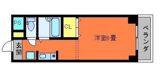 コーポ白石(1K/3階)の間取り写真