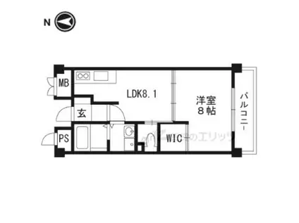 プレステージ南平台(1LDK/3階)の間取り写真