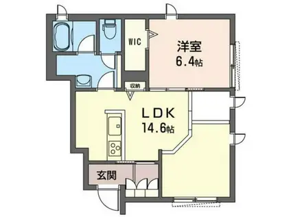 COSTA VIALE II(1LDK/1階)の間取り写真
