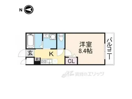 ラフィーネ(1K/2階)の間取り写真