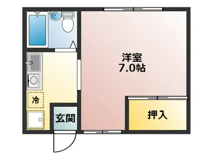 暁21・0号館(1K/1階)の間取り写真