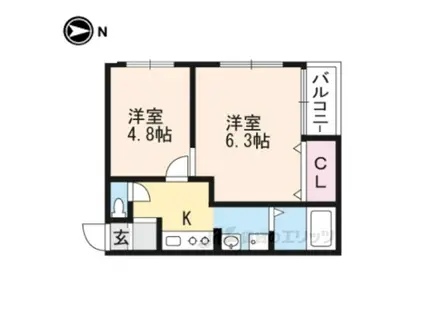 OAXEL(2K/3階)の間取り写真