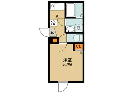 GRADUS日進町II(1K/3階)の間取り写真