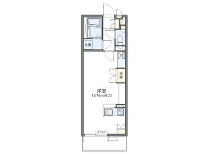 レオネクストベイタウン(ワンルーム/3階)の間取り写真