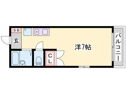 グランサレ(1K/1階)の間取り写真