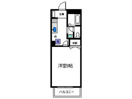 ビューテラス国吉田(1K/1階)の間取り写真