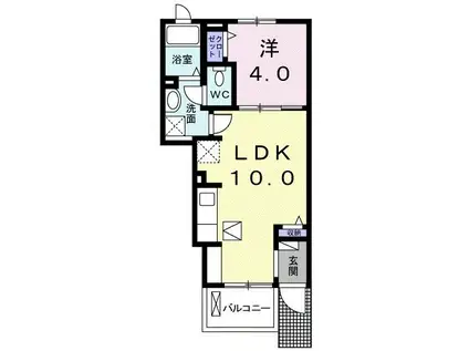 エムズ・ハウス(1LDK/1階)の間取り写真