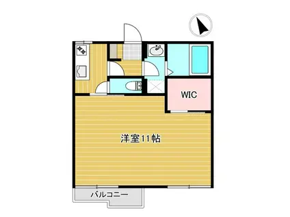 フレグランスナナウミA(1K/2階)の間取り写真