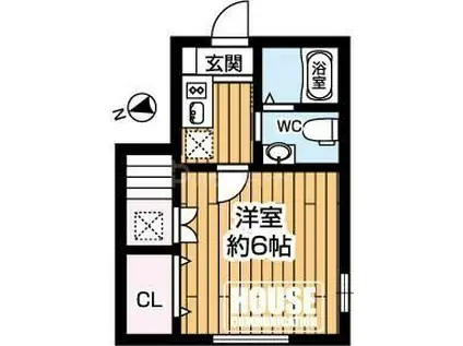 コンフォートテラス(1K/1階)の間取り写真