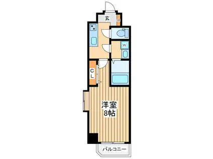 モアイ川崎西口(1K/8階)の間取り写真