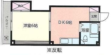 旭町ビル(1DK/3階)の間取り写真