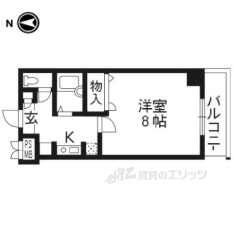 アクティ堀川(1K/9階)の間取り写真