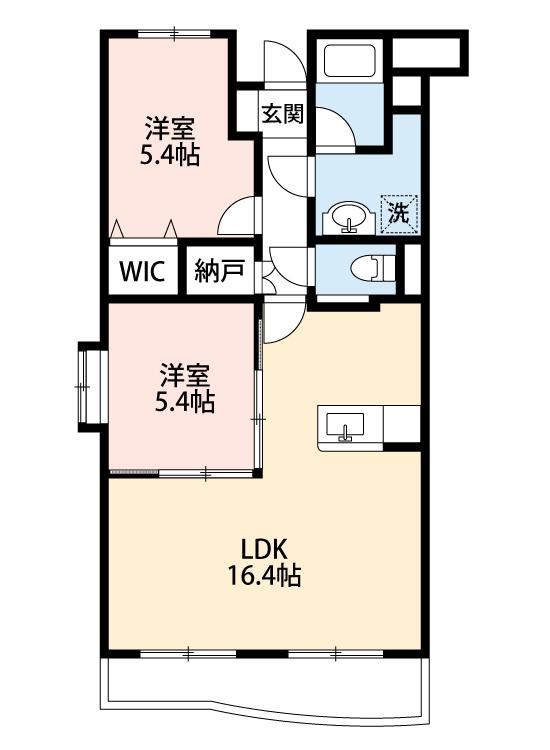 TS-MINDIII(2LDK/3階)の間取り写真
