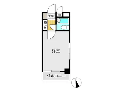 日興パレス武蔵関(1K/3階)の間取り写真