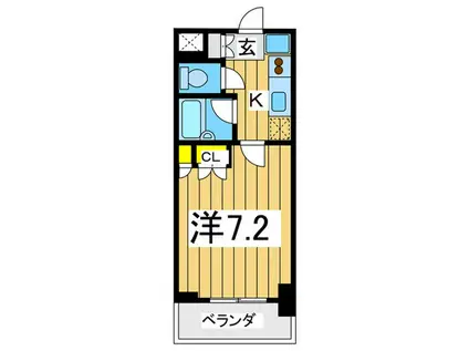 レジディア横濱関内(1K/8階)の間取り写真