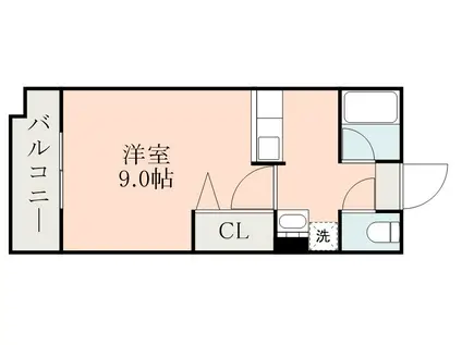 レインボー荒田II(1K/4階)の間取り写真