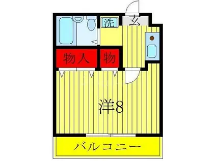 リッツハウス(1K/3階)の間取り写真